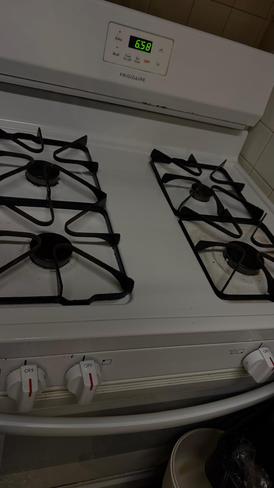 Stovetop after cleaning
